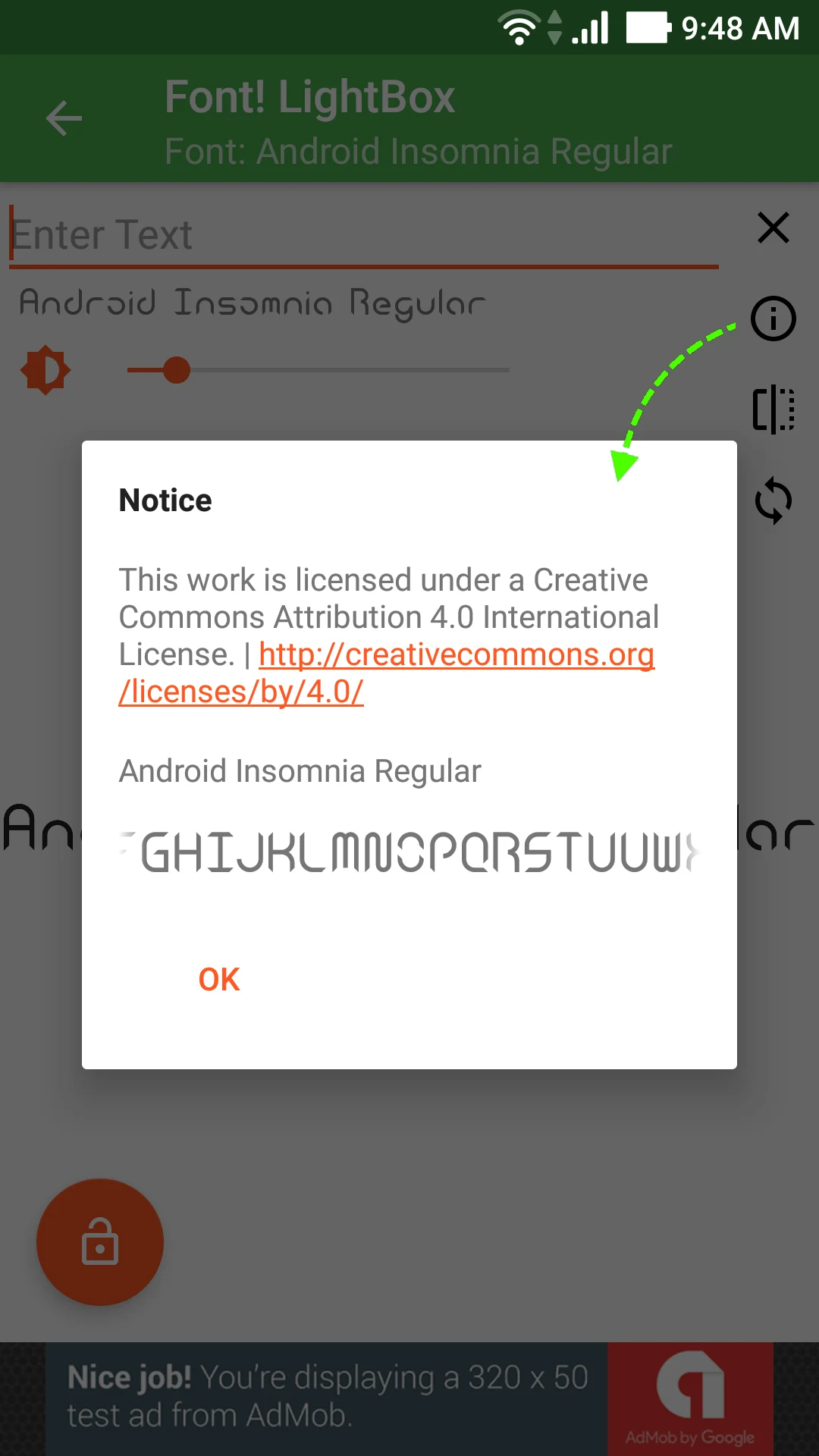 Font! Lightbox tracing app screenshot