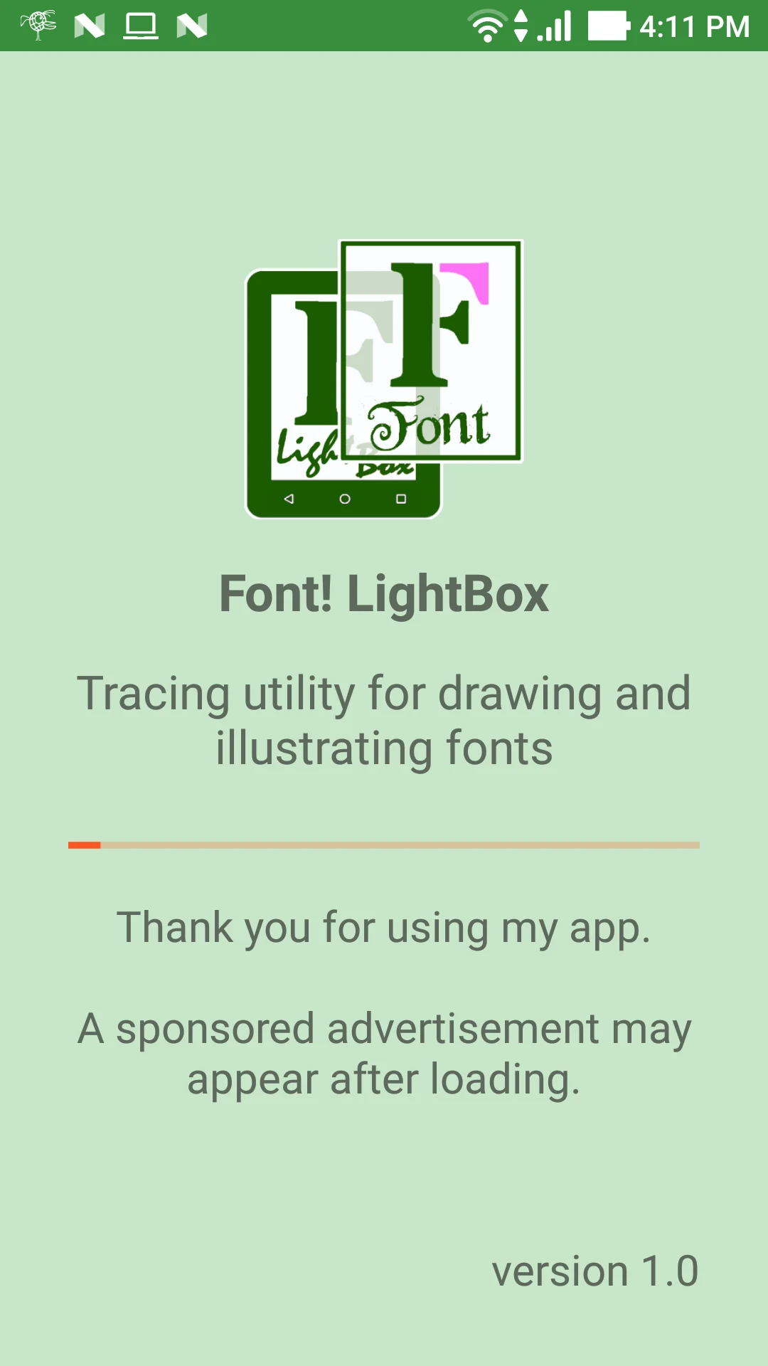 Font! Lightbox tracing app screenshot